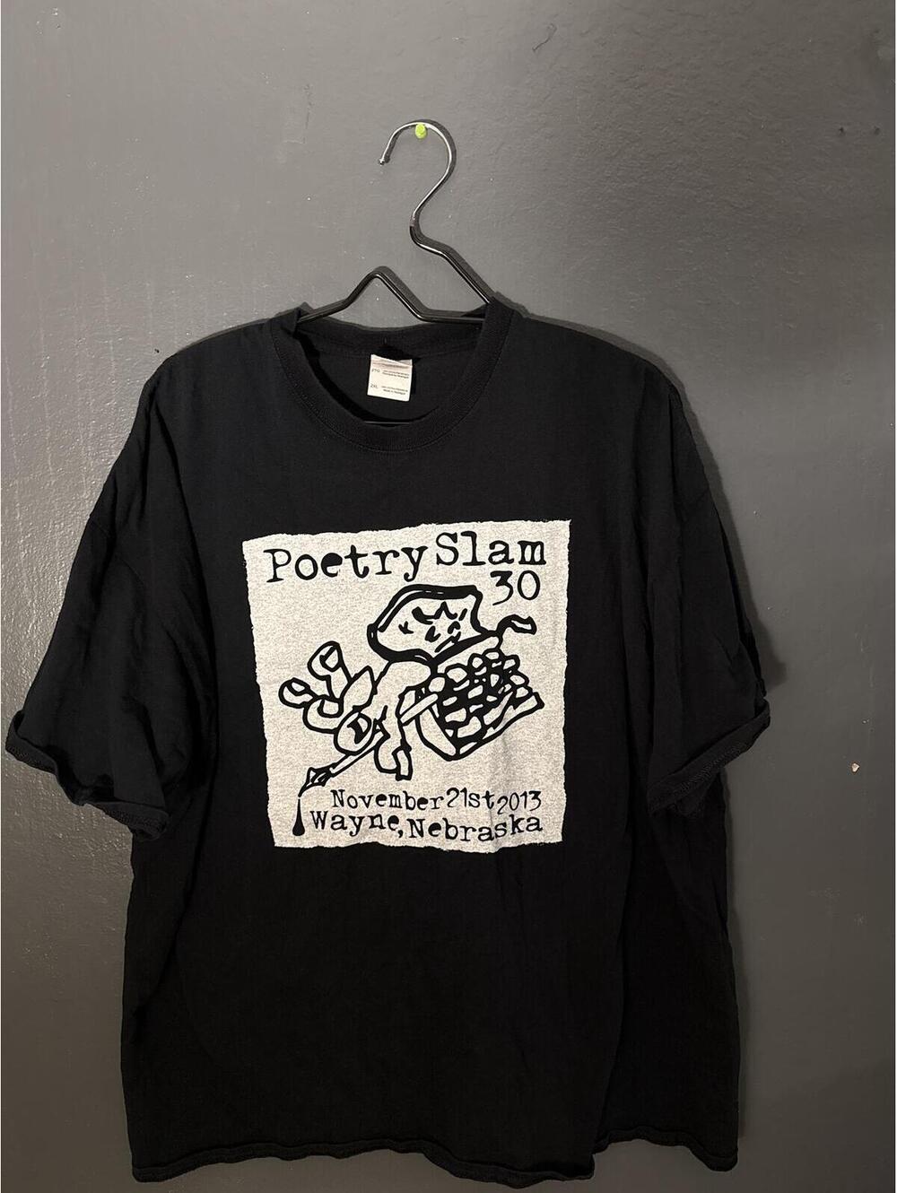 Gildan Ultra Cotton Poetry Slam 30 T-Shirt 2XL Black